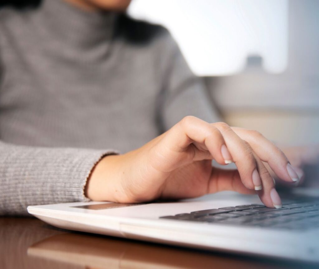 PRD woman on laptop MOBILE